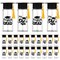 20Pcs Graduation Plastic Cups with Lids and Felt Cap Decor Clear Party Drinking Cups Congrats Grad Reusable Tumblers for Graduation Party Supplies